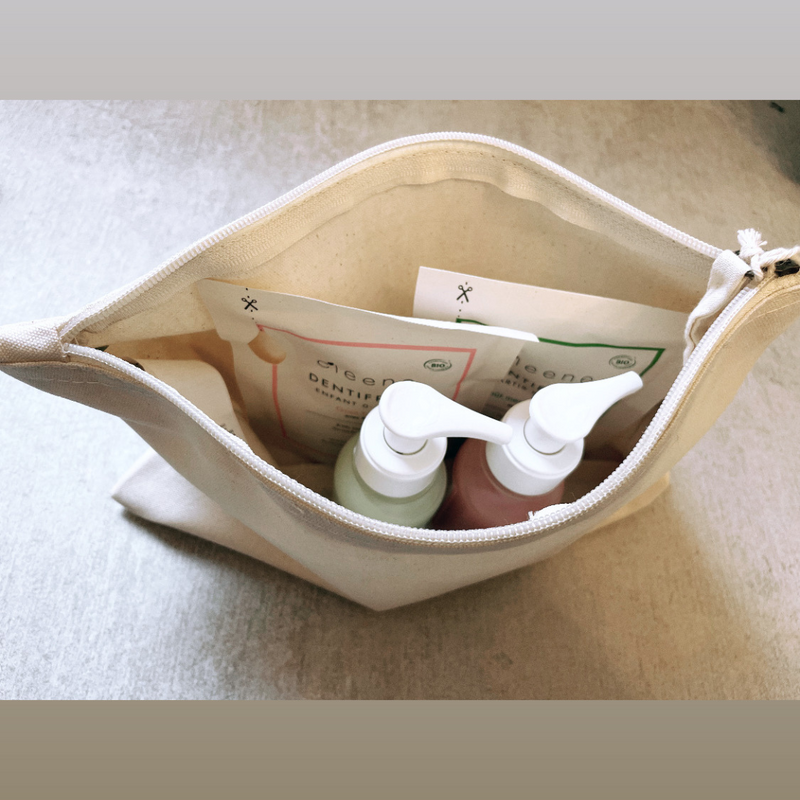 Trousse de toilette en coton bio