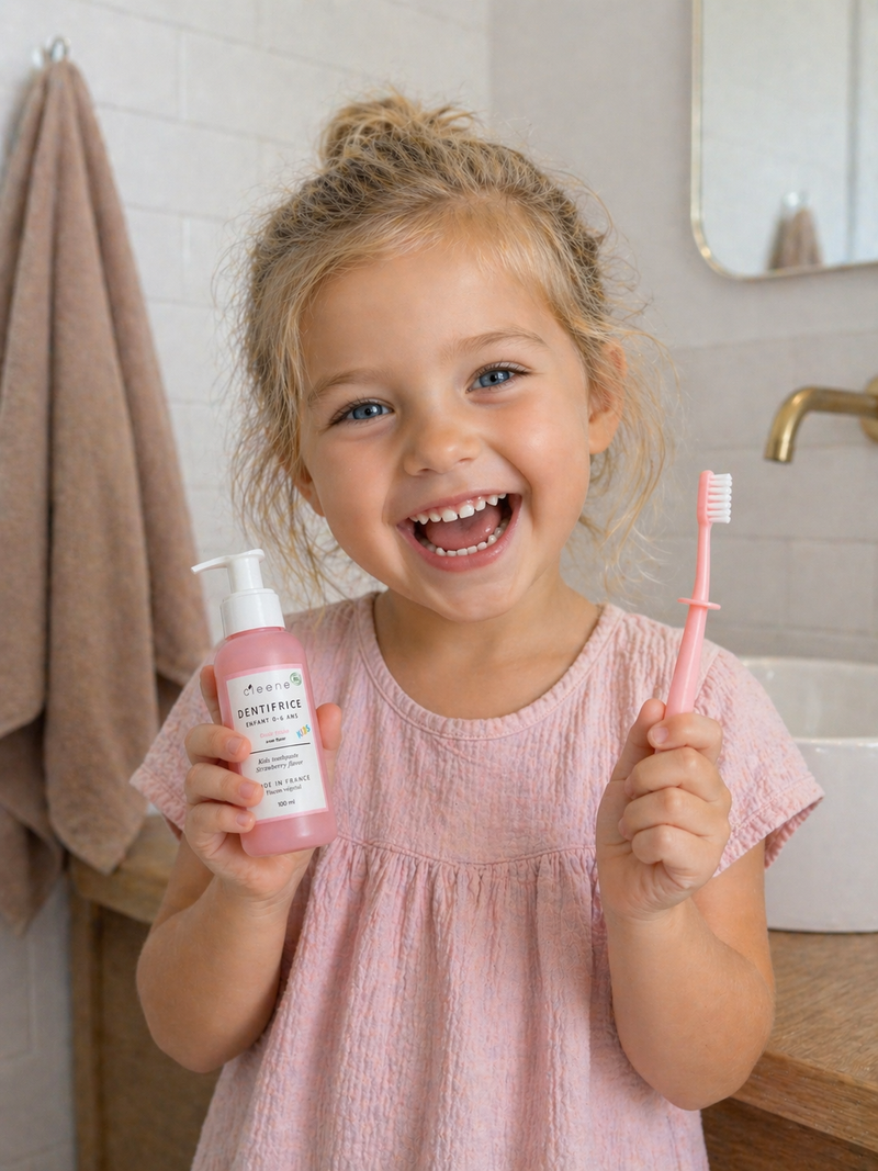 Flacon Dentifrice Enfant 0-6 ans Fraise ✨NEW FORMULE SANS COLORANT✨